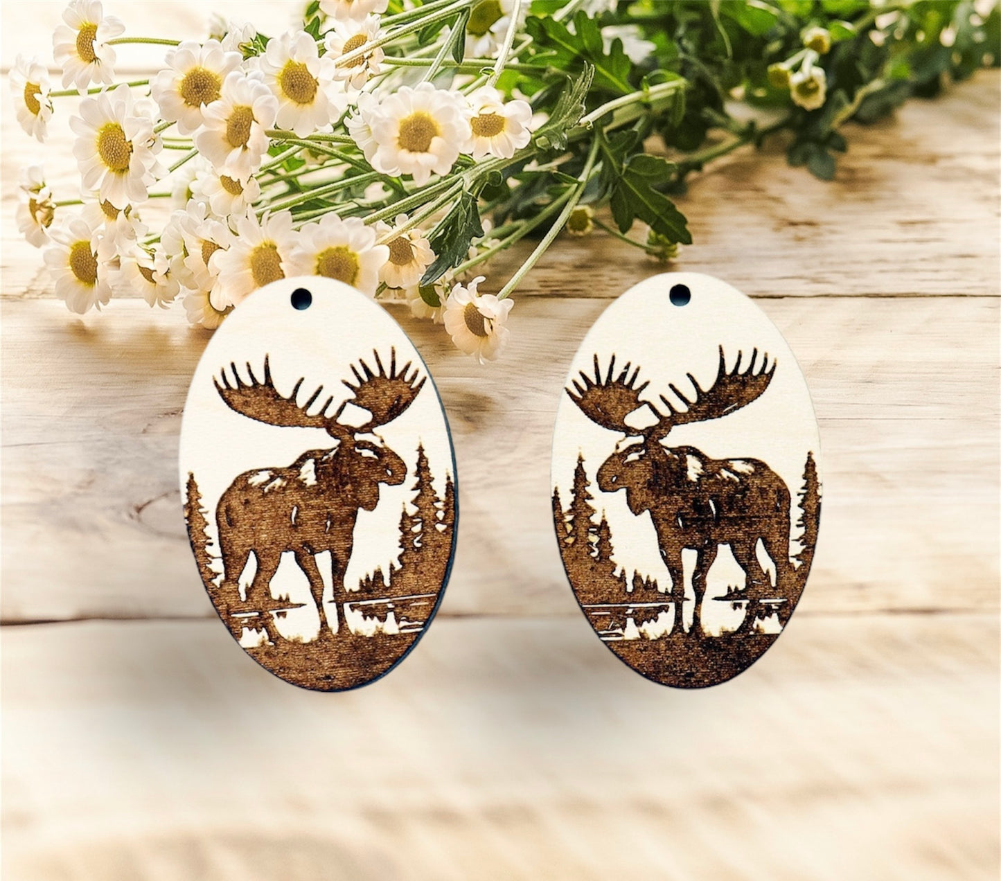 Moose earring blanks, Wood earring blanks, DIY earrings