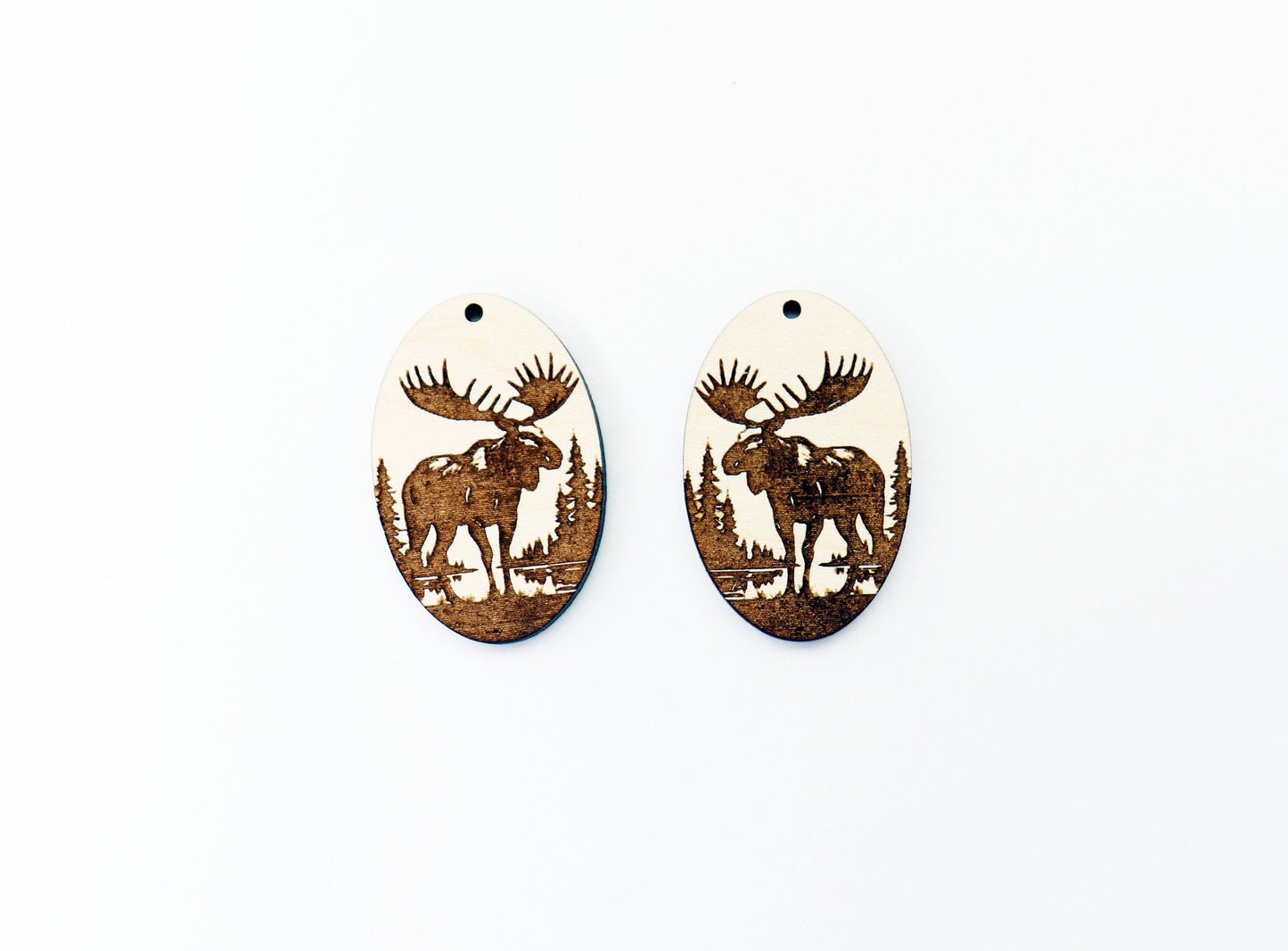 Moose earring blanks, Wood earring blanks, DIY earrings