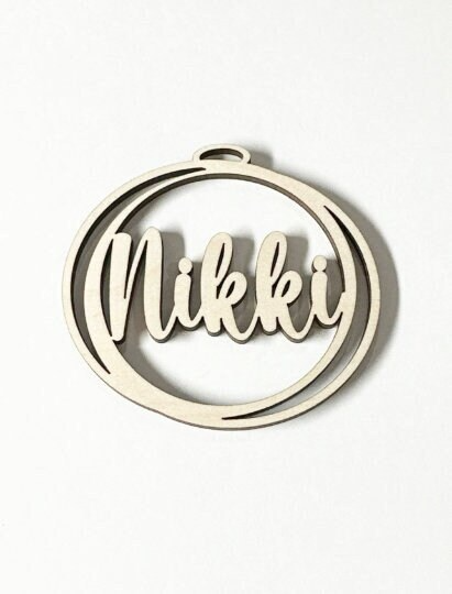 Your name Car charm blank, wood blanks, wood cutouts