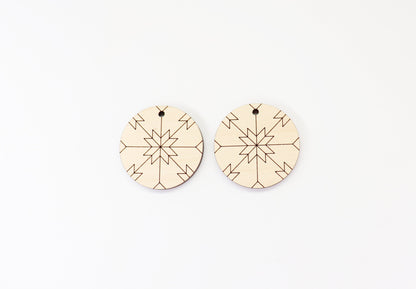 Barn quilt wood earring blanks, wood earring blanks, sold per set