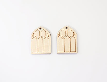 Window Earring blanks, wood blanks, DIY earrings