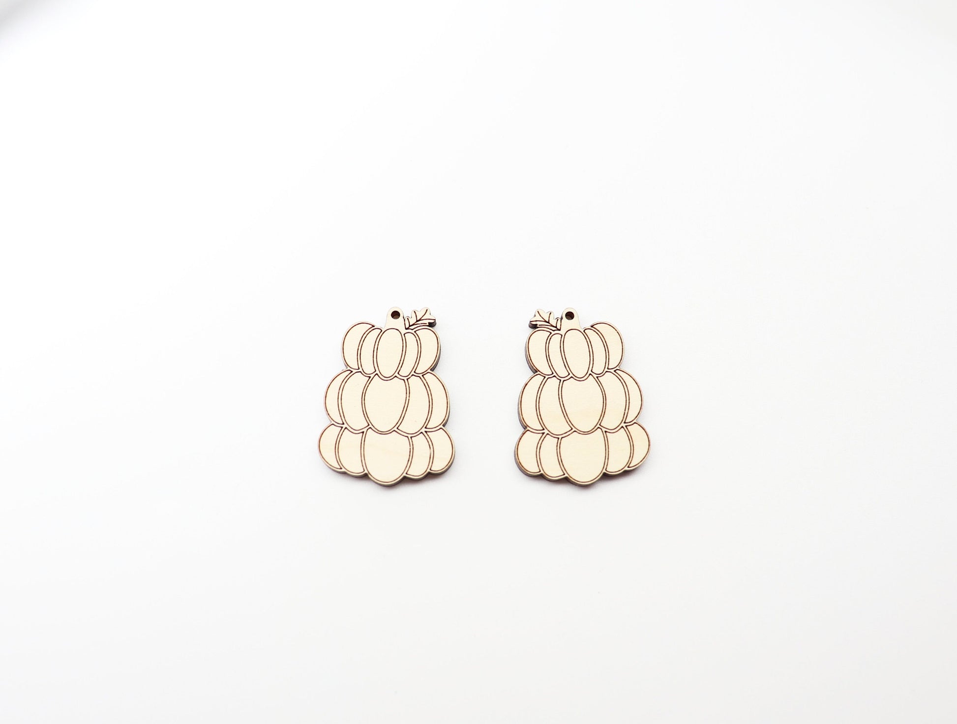 Pumpkin earring blanks, wood earrings, earring blanks