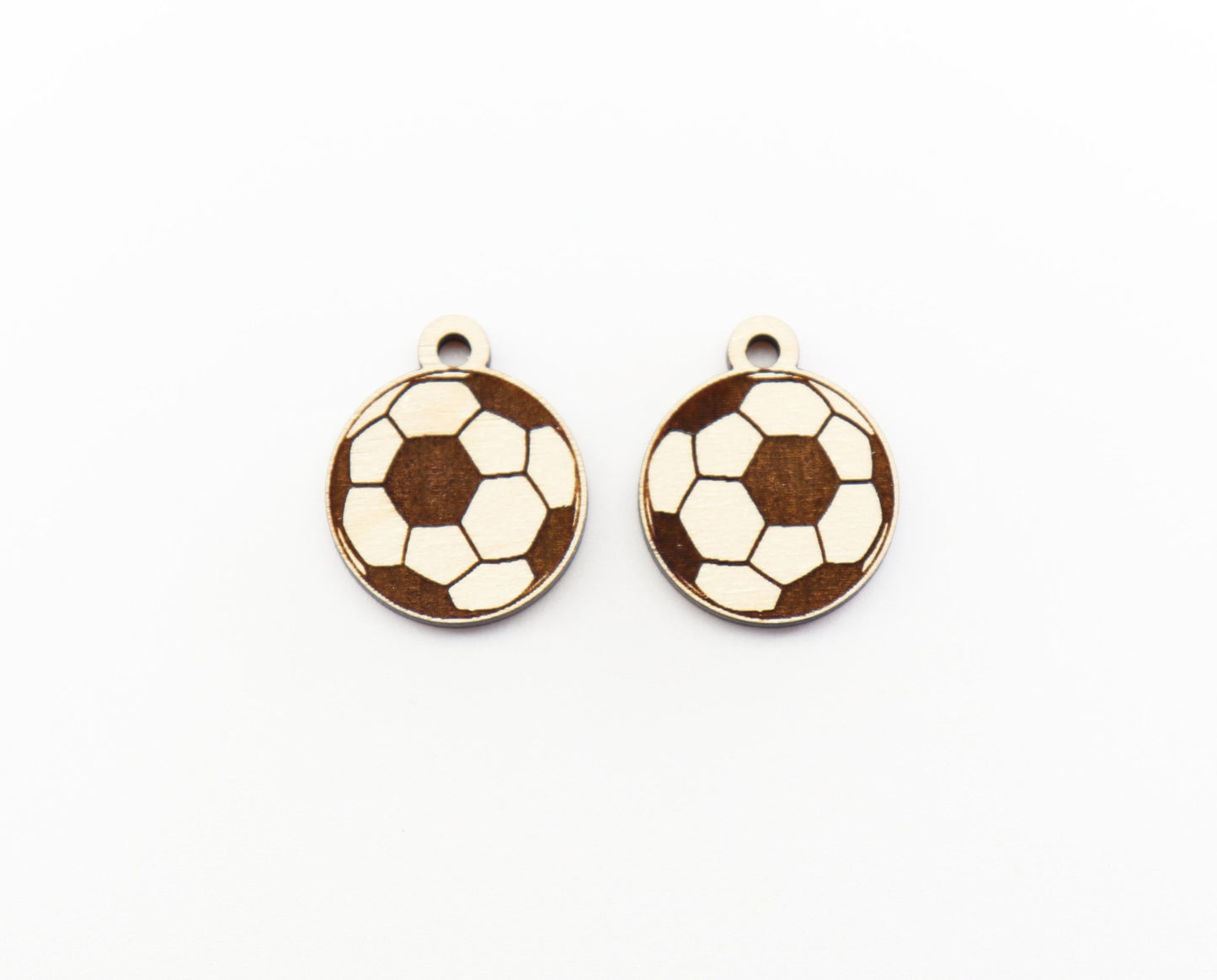 Soccer earring blanks, wood cutouts, earring blanks