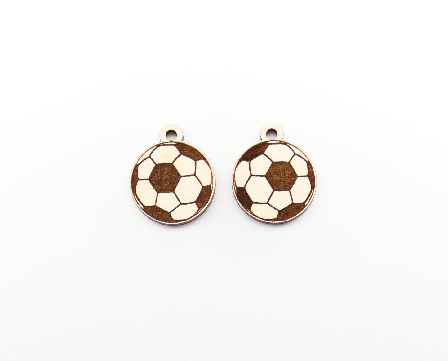 Soccer earring blanks, wood cutouts, earring blanks