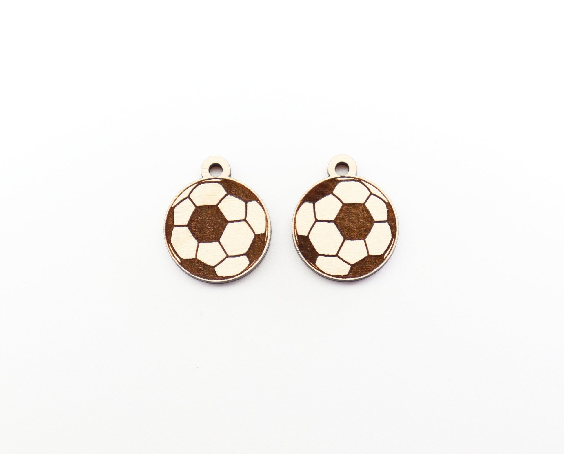 Soccer earring blanks, wood cutouts, earring blanks