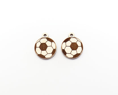 Soccer earring blanks, wood cutouts, earring blanks