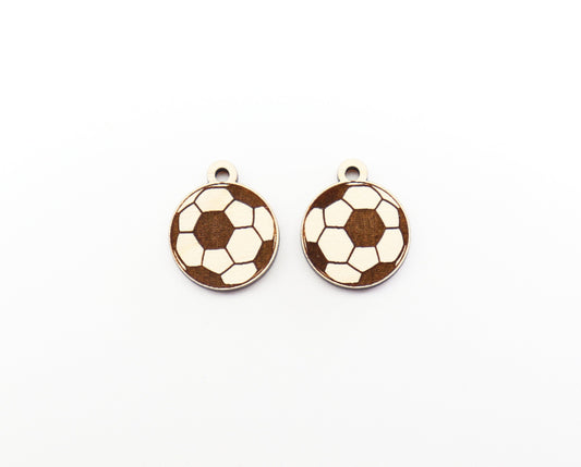 Soccer earring blanks, wood cutouts, earring blanks