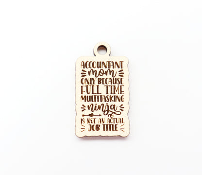 Accountant mom Keychain blanks, mom keychain, wood blanks