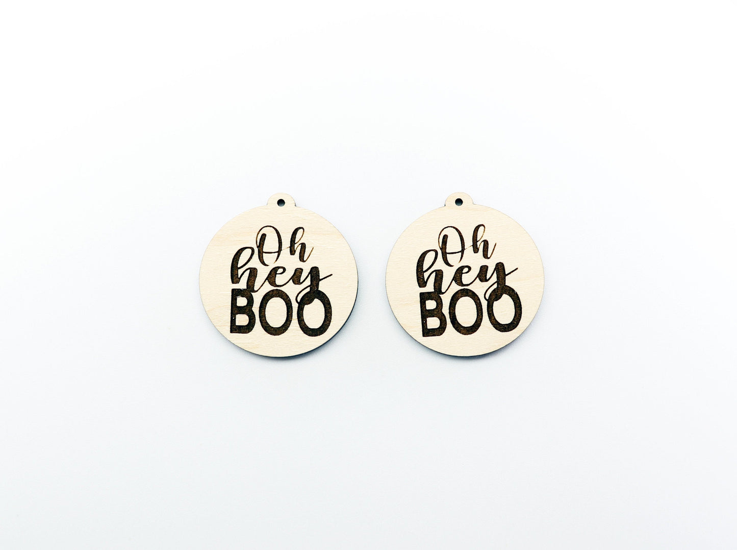 Hey Boo earring blanks, wood earring blanks