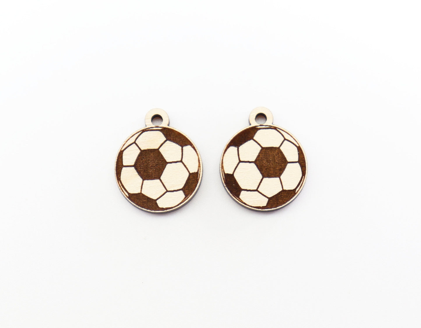 Soccer earring blanks, wood cutouts, earring blanks