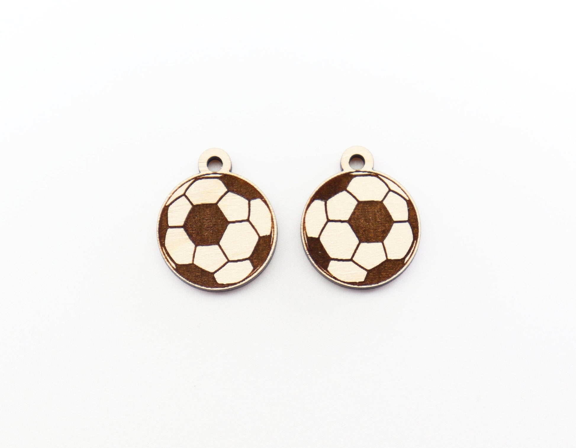 Soccer earring blanks, wood cutouts, earring blanks