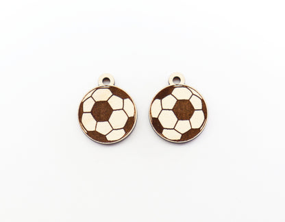 Soccer earring blanks, wood cutouts, earring blanks