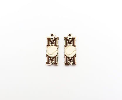 Tennis mom earring blanks, wood cutouts, earring blanks