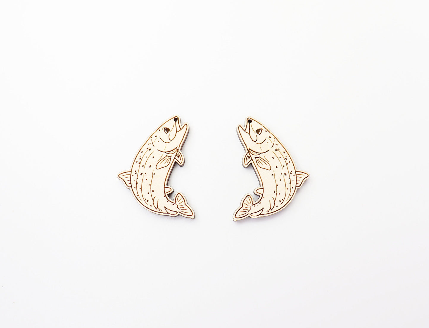 Trout earrings, DIY earrings, earring blanks, sold per set