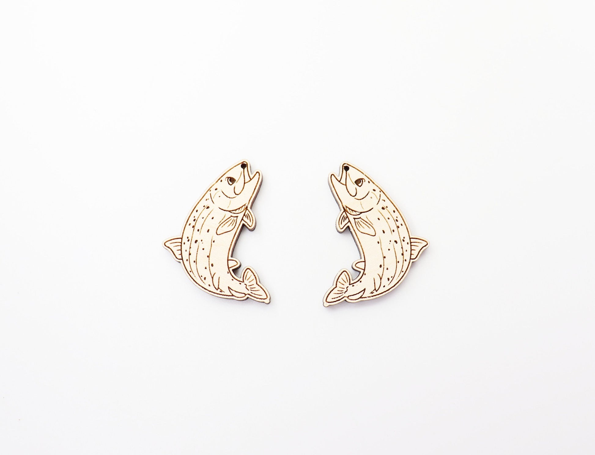 Trout earrings, DIY earrings, earring blanks, sold per set