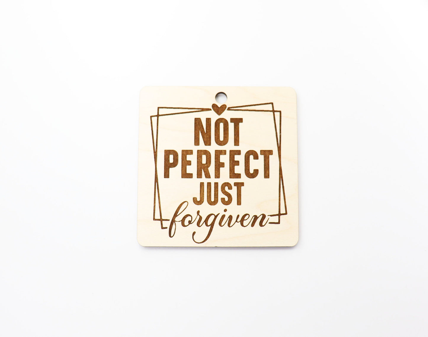 Forgiven car charm blank, wood blanks