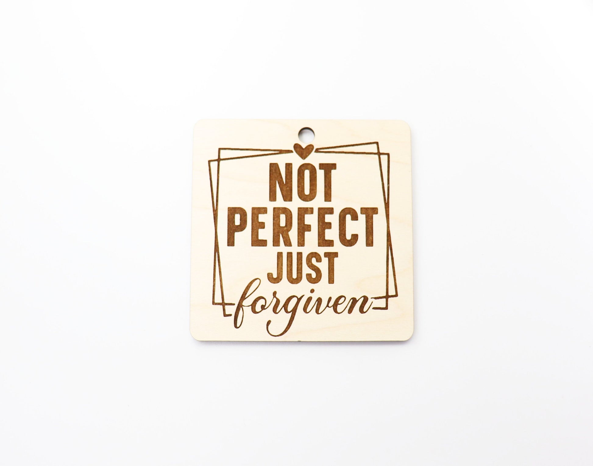 Forgiven car charm blank, wood blanks