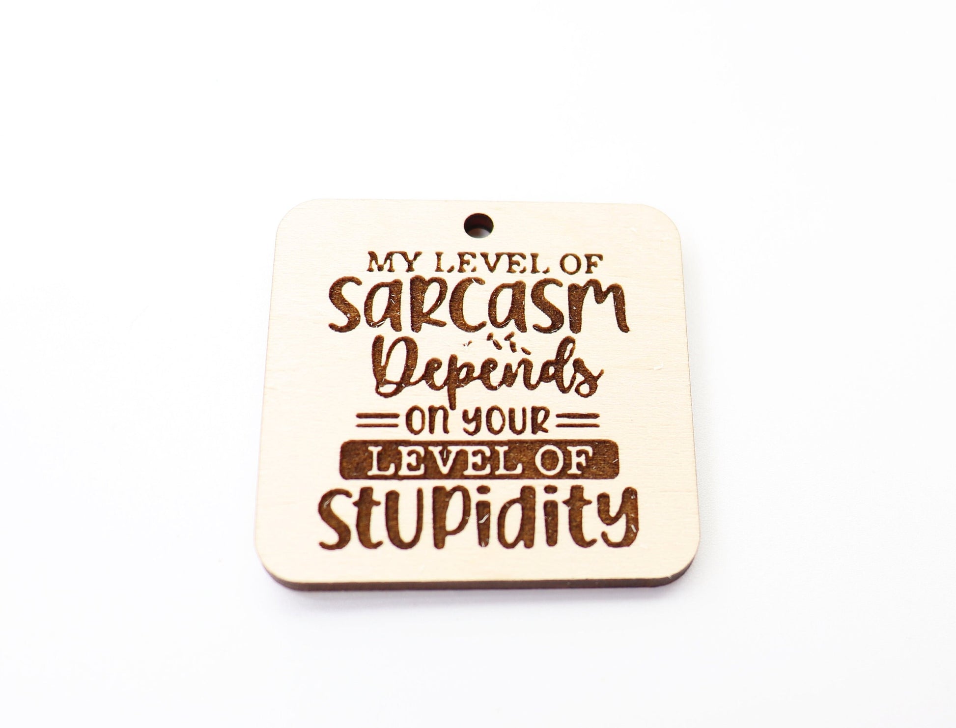 Sarcastic Keychain blanks, DIY keychain, wood blanks