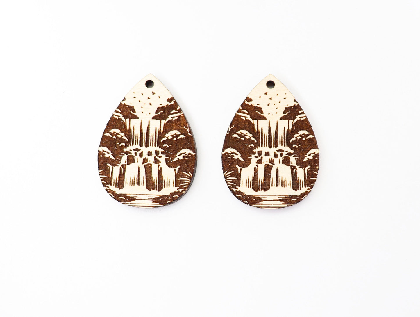 Tulip earrings, wood earring blanks, DIY earrings, sold per set