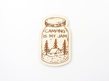 Camping is my jam Magnet blanks, DIY magnet, wood blanks