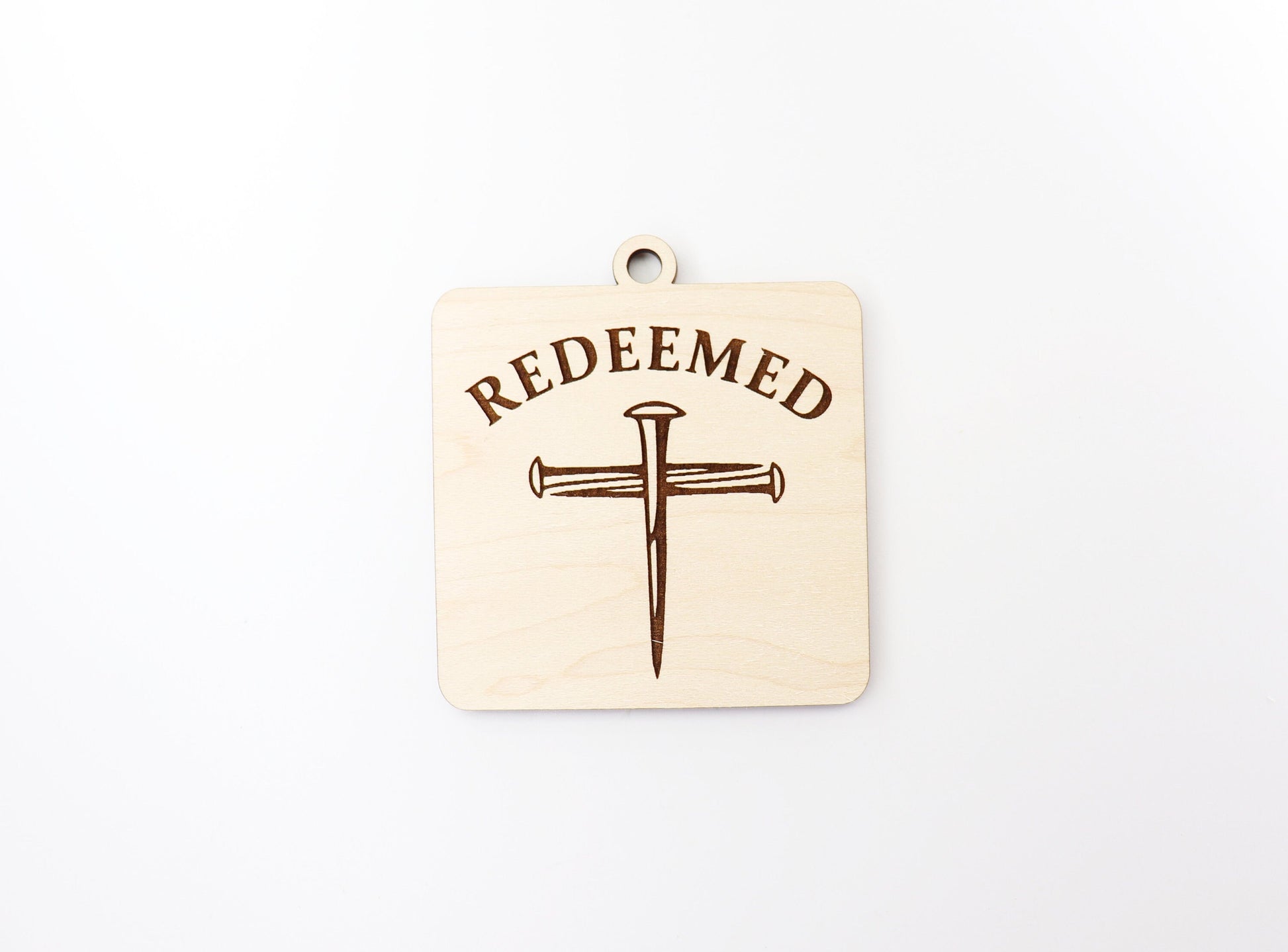 Redeemed car charm blank, wood blanks