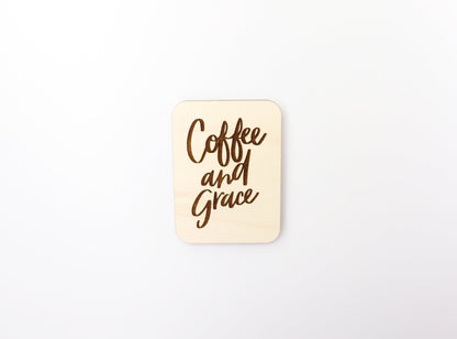 Coffee and grace Magnet blanks, DIY magnet, wood blanks