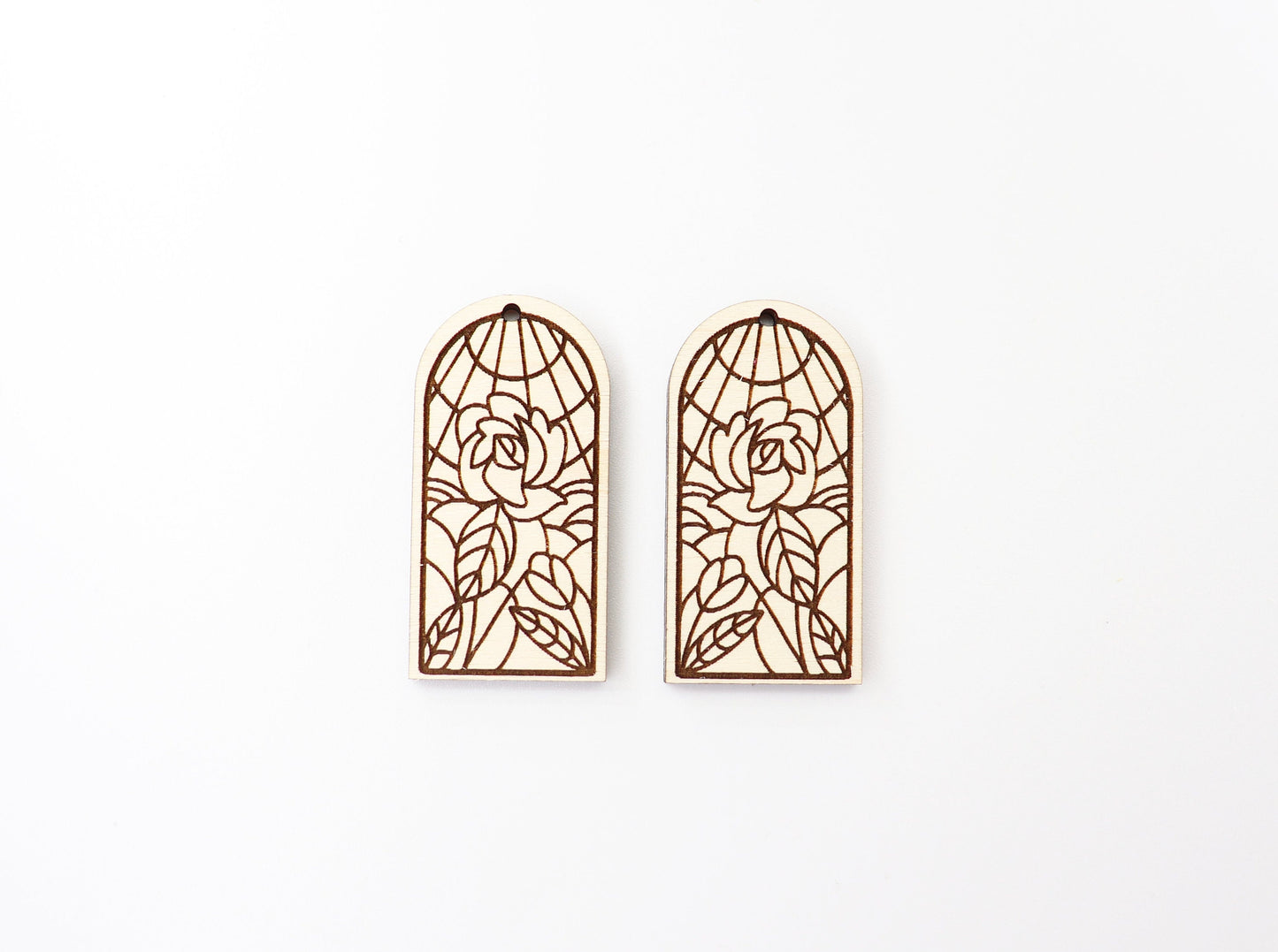 Stained glass wood Earring blanks, wood blanks, DIY earrings