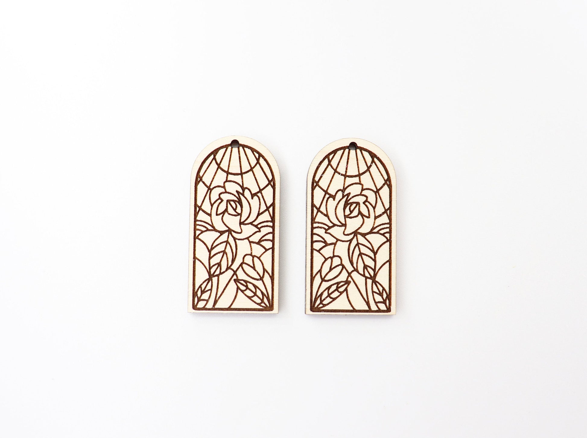 Stained glass wood Earring blanks, wood blanks, DIY earrings