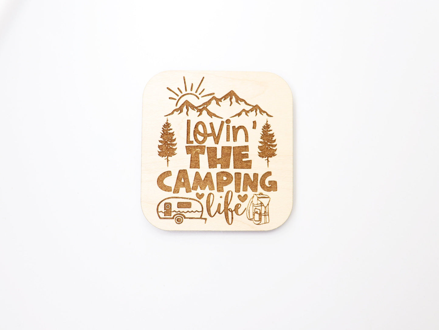 Camping life Magnet blanks, DIY magnet, wood blanks