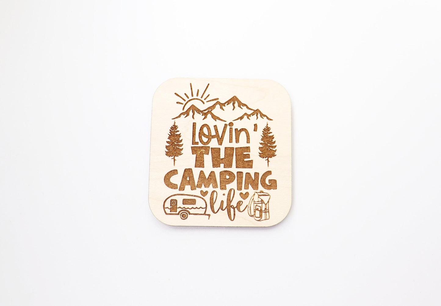 Camping life Magnet blanks, DIY magnet, wood blanks