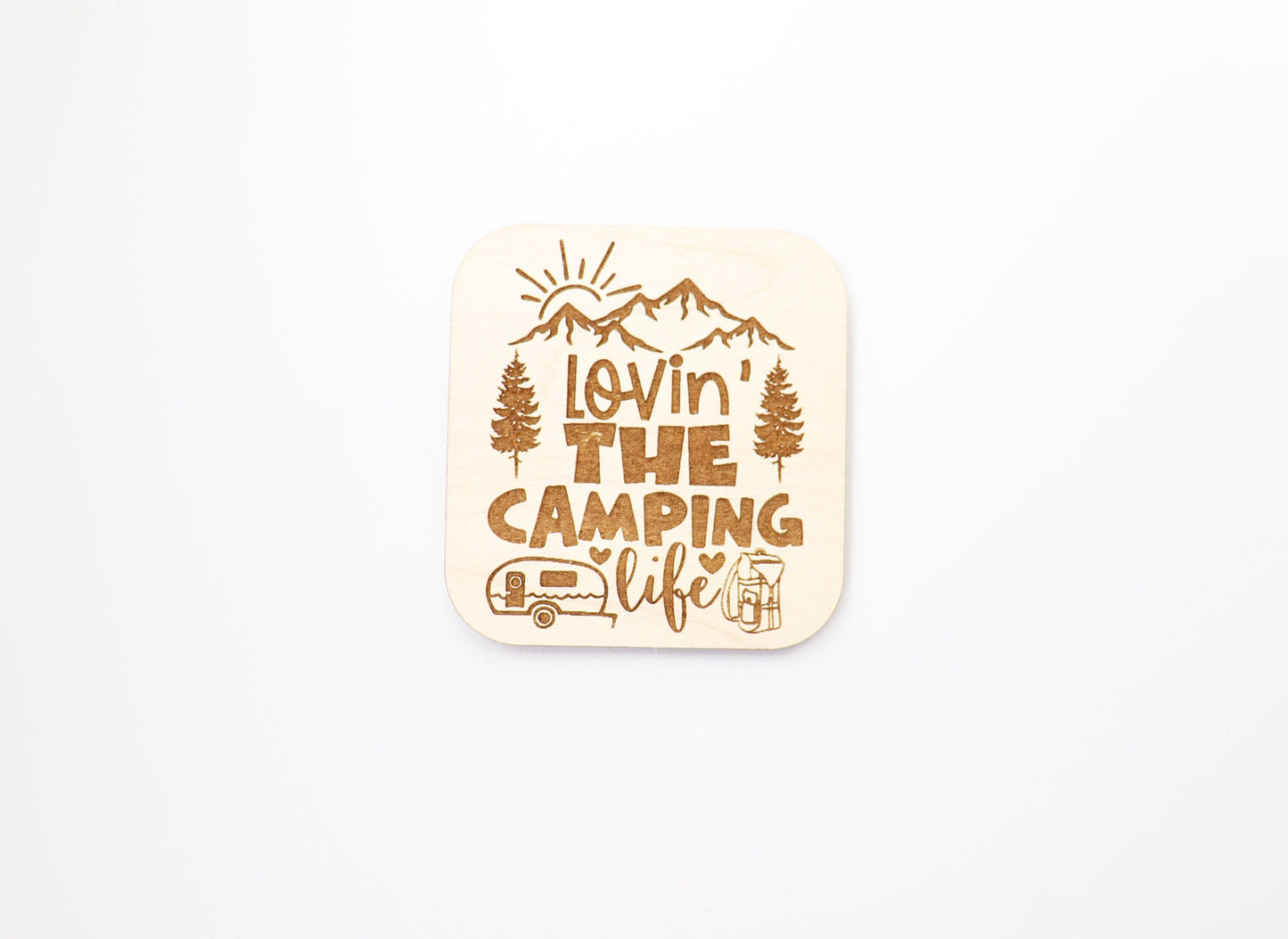 Camping life Magnet blanks, DIY magnet, wood blanks