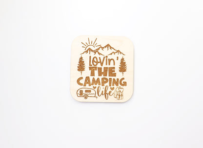 Camping life Magnet blanks, DIY magnet, wood blanks