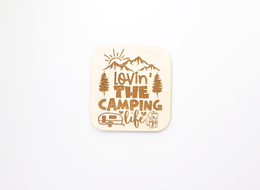 Camping life Magnet blanks, DIY magnet, wood blanks