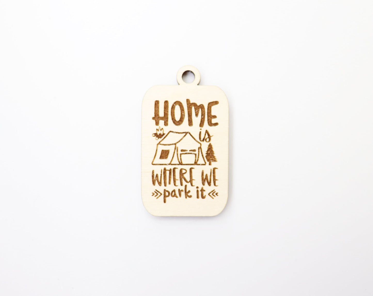 Home is where we park it Keychain blanks, DIY keychain, wood blanks