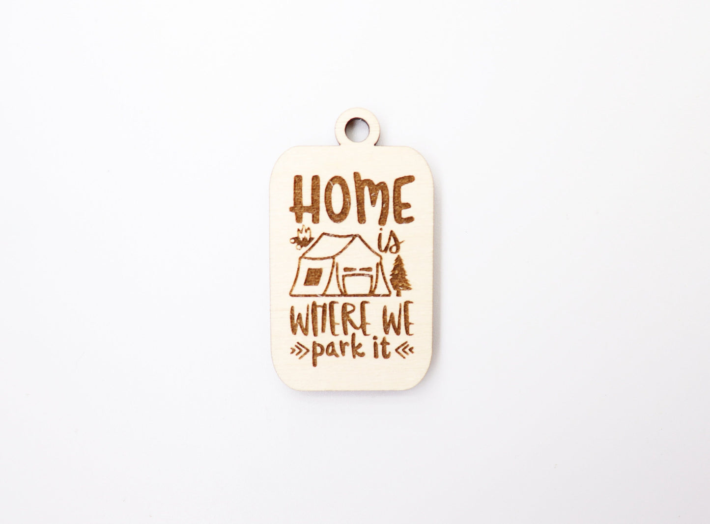 Home is where we park it Keychain blanks, DIY keychain, wood blanks