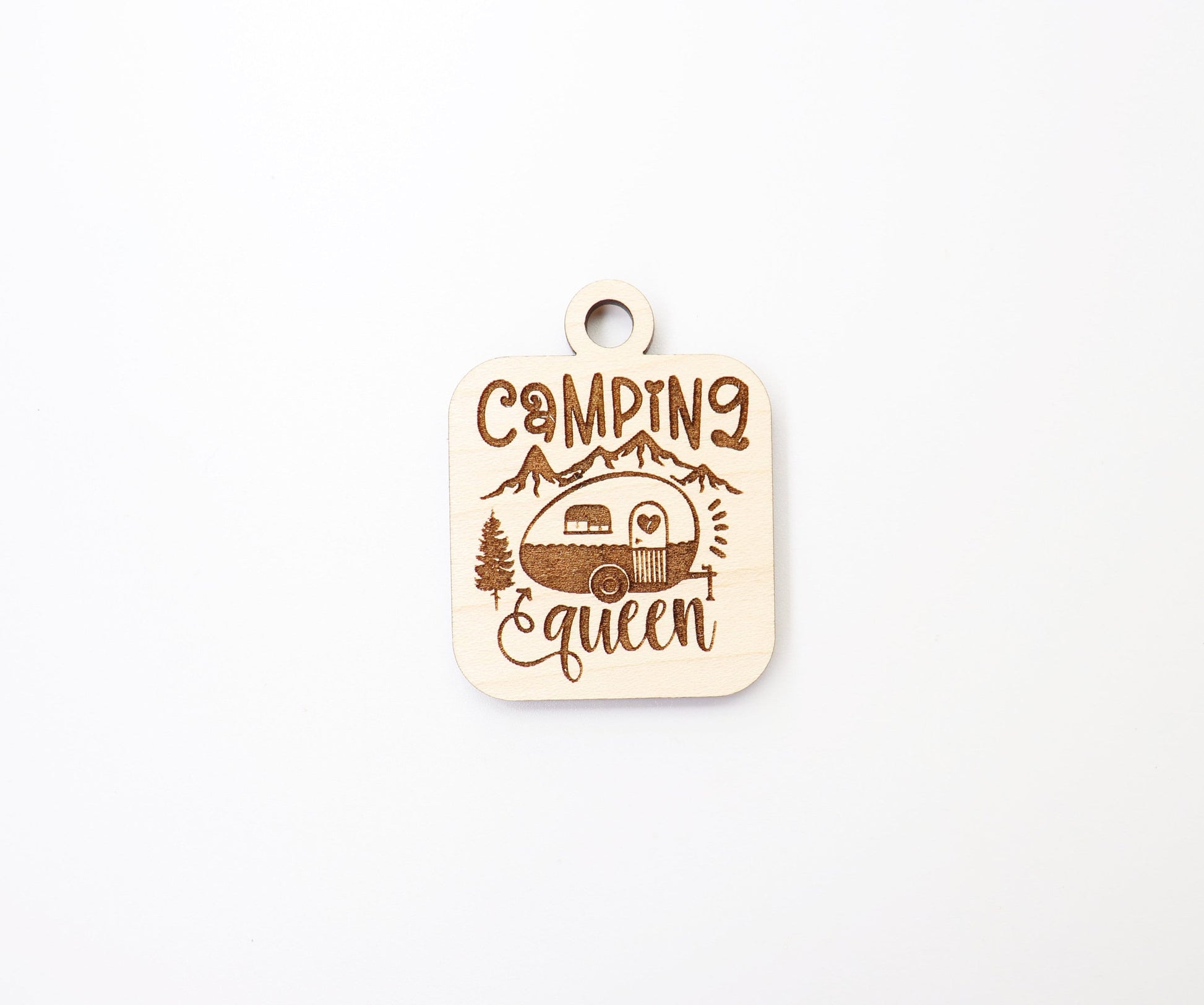 Camping queen Keychain blanks, DIY keychain, wood blanks