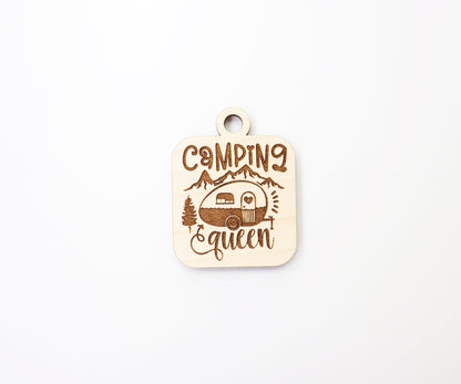 Camping queen Keychain blanks, DIY keychain, wood blanks