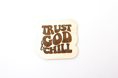 Trust God Magnet blanks, DIY magnet, wood blanks