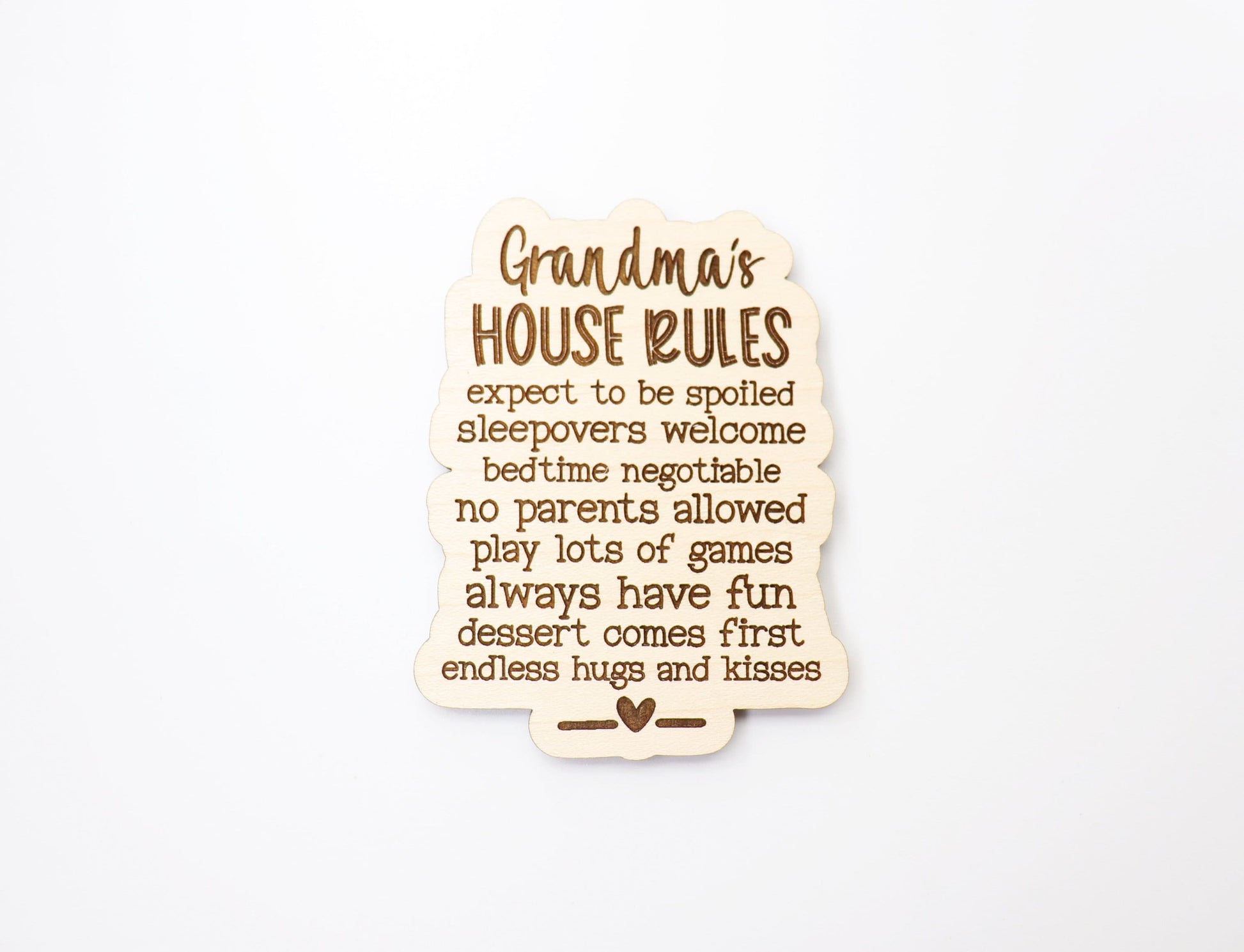 Grandmas house rules Magnet blanks, DIY magnet, wood blanks