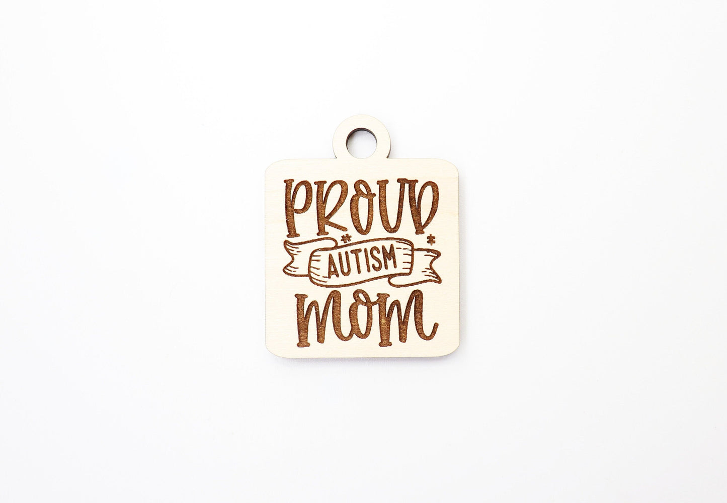 Autism Mom Keychain blanks, mom keychain, wood blanks