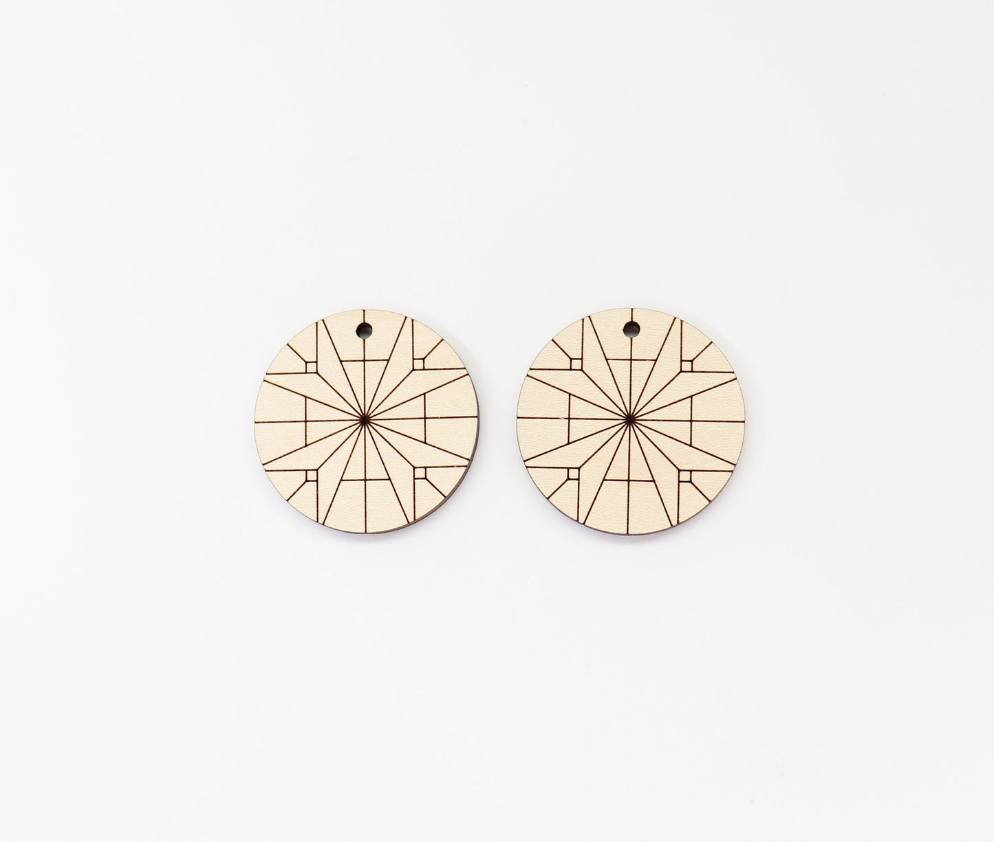 Barn quilt wood earring blanks, wood earring blanks, sold per set