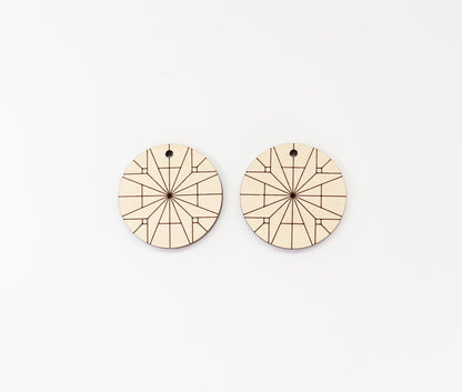 Barn quilt wood earring blanks, wood earring blanks, sold per set