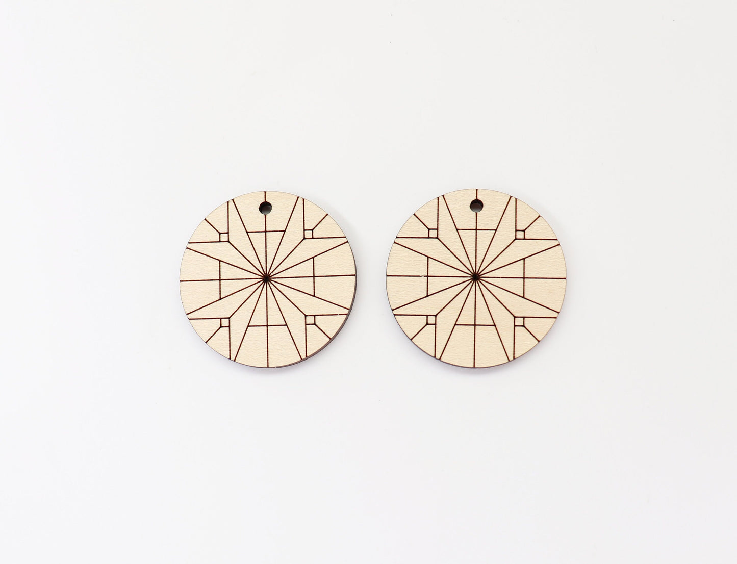 Barn quilt wood earring blanks, wood earring blanks, sold per set