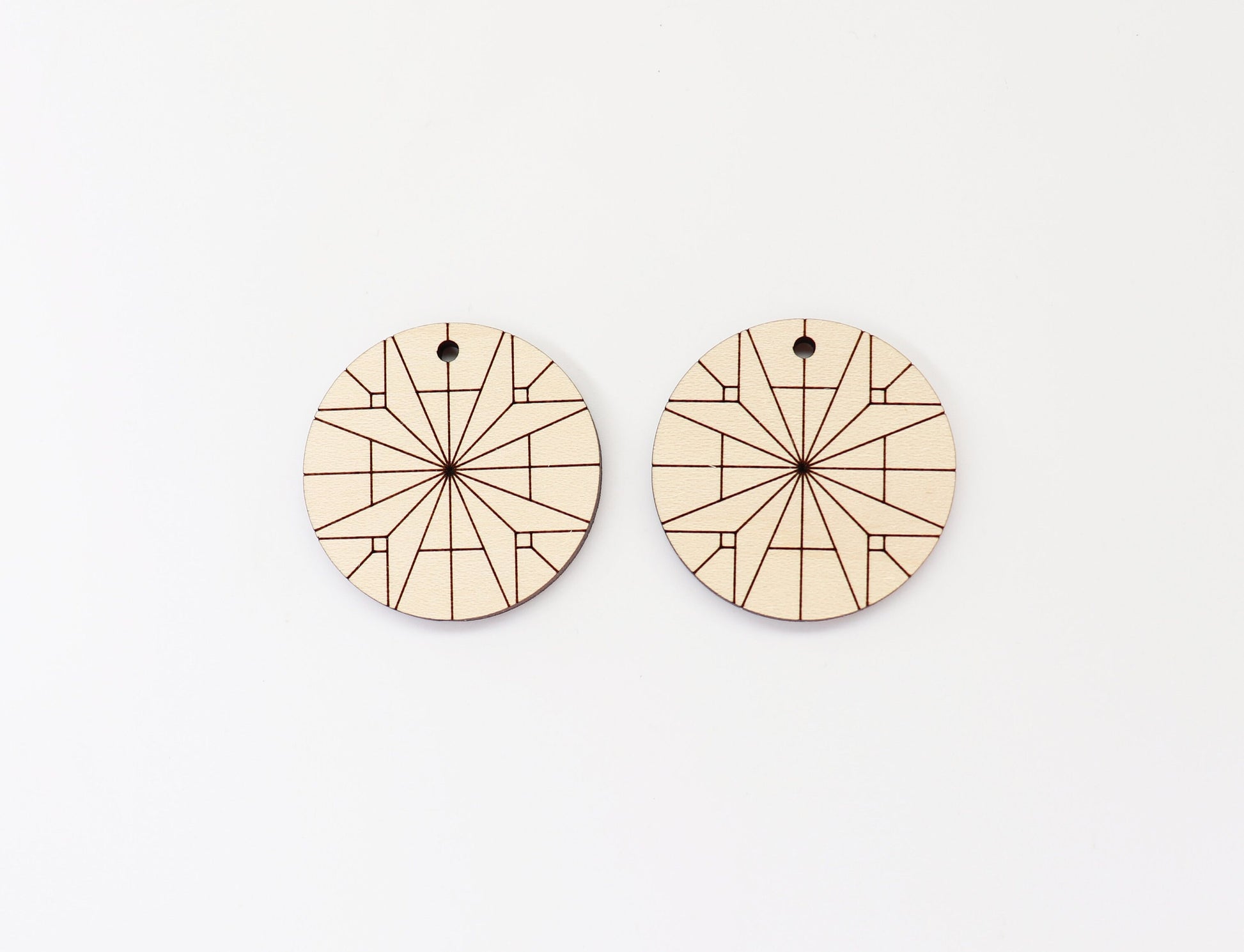 Barn quilt wood earring blanks, wood earring blanks, sold per set