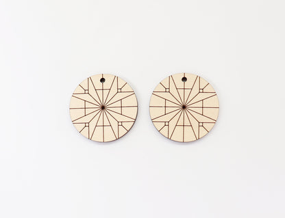 Barn quilt wood earring blanks, wood earring blanks, sold per set