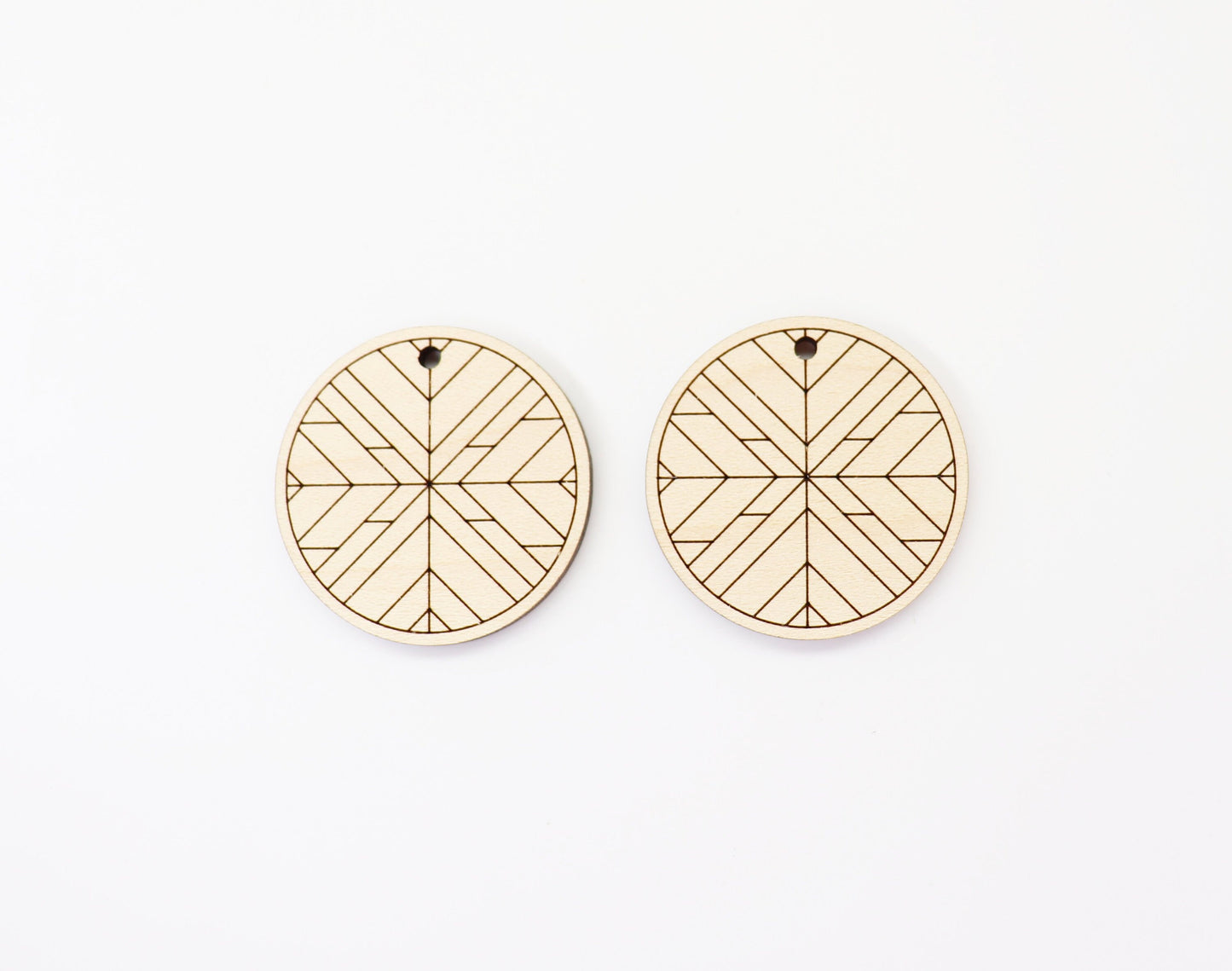 Barn quilt wood earring blanks, wood earring blanks, sold per set