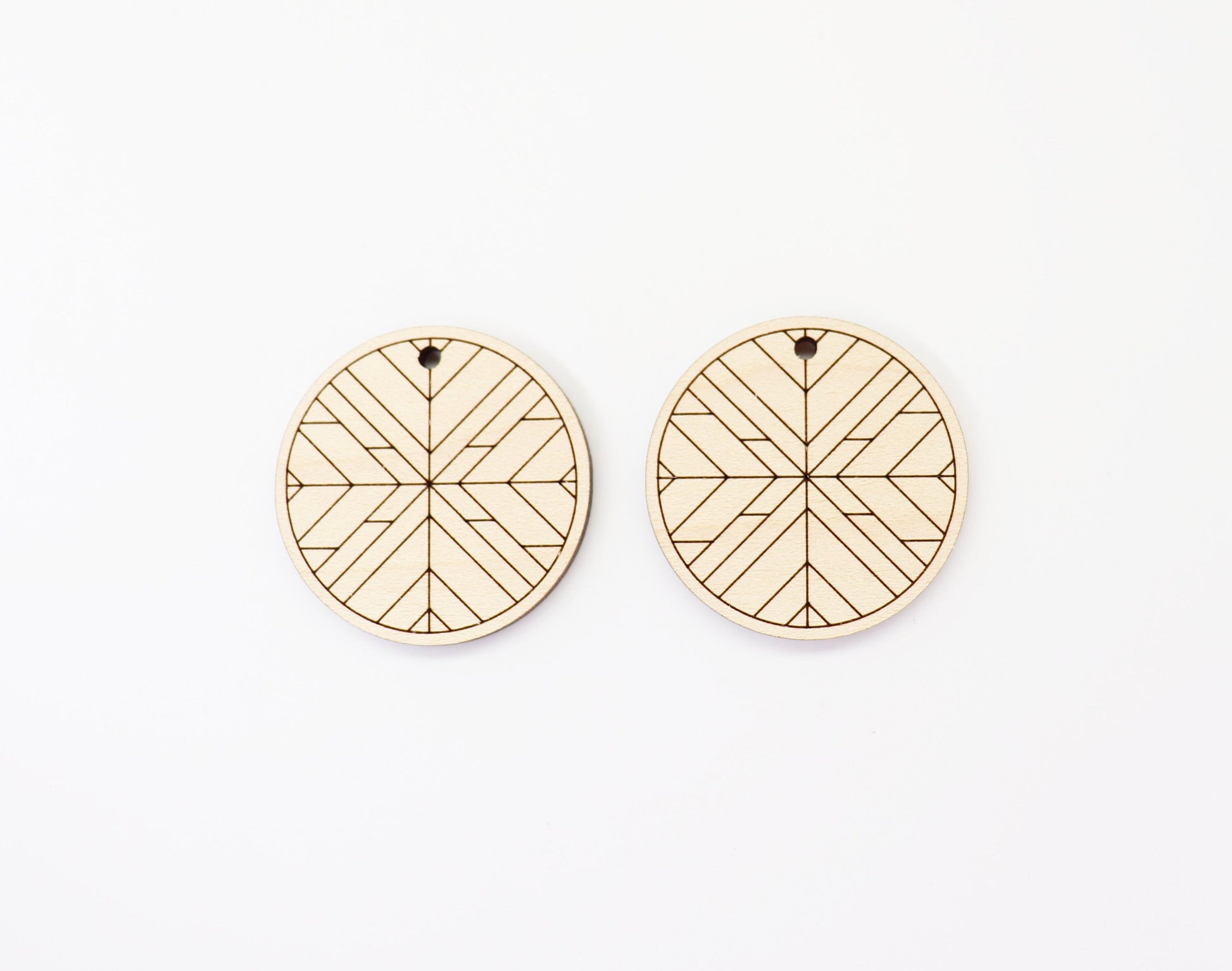 Barn quilt wood earring blanks, wood earring blanks, sold per set