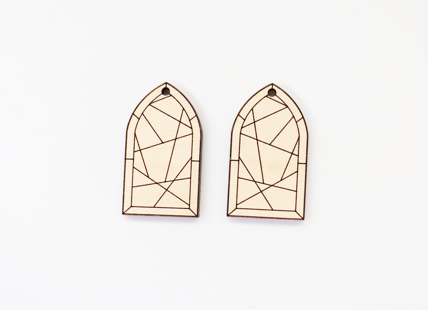 Stained glass wood Earring blanks, wood blanks, DIY earrings