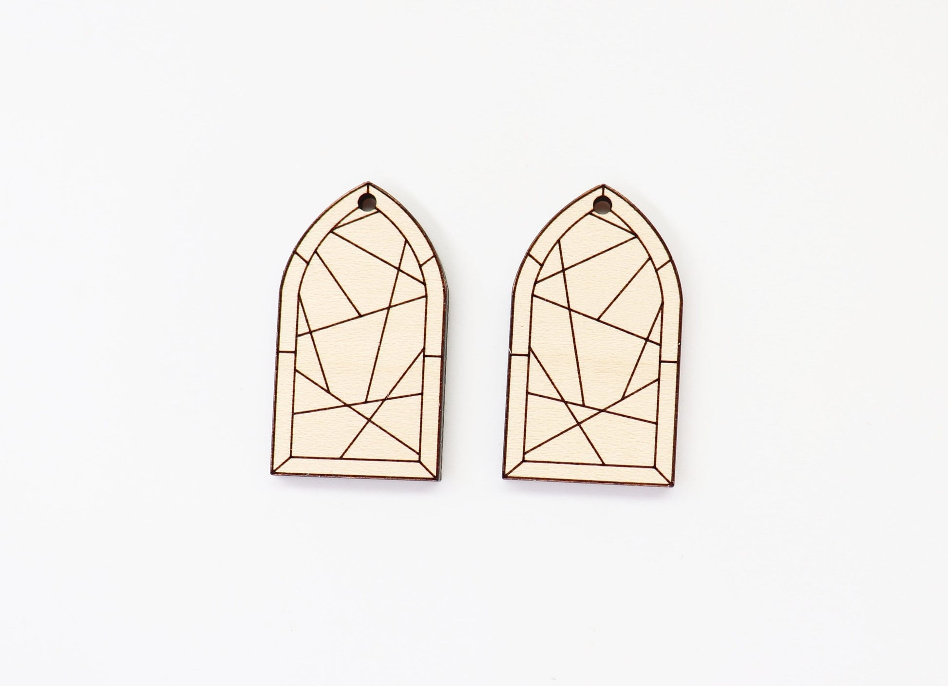 Stained glass wood Earring blanks, wood blanks, DIY earrings