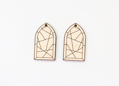 Stained glass wood Earring blanks, wood blanks, DIY earrings